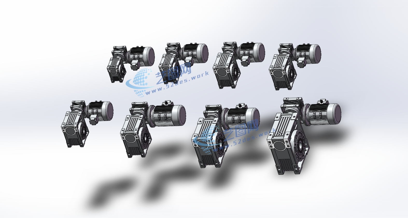 RV系列涡轮减速机三维装配模型